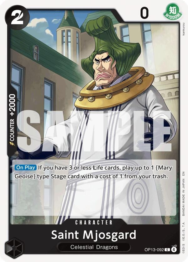 Image for Saint Mjosgard (Carrying On His Will) (OP13-092) - One Piece Card Game