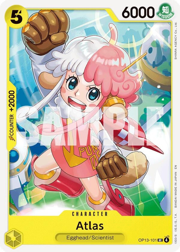 Image for Atlas (Carrying On His Will) (OP13-101) - One Piece Card Game