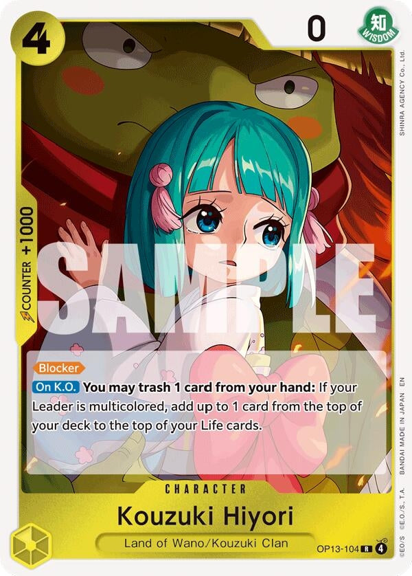 Image for Kouzuki Hiyori (Carrying On His Will) (OP13-104) - One Piece Card Game