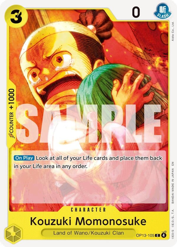 Image for Kouzuki Momonosuke (Carrying On His Will) (OP13-105) - One Piece Card Game