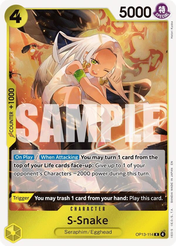 Image for S-Snake (Carrying On His Will) (OP13-114) - One Piece Card Game