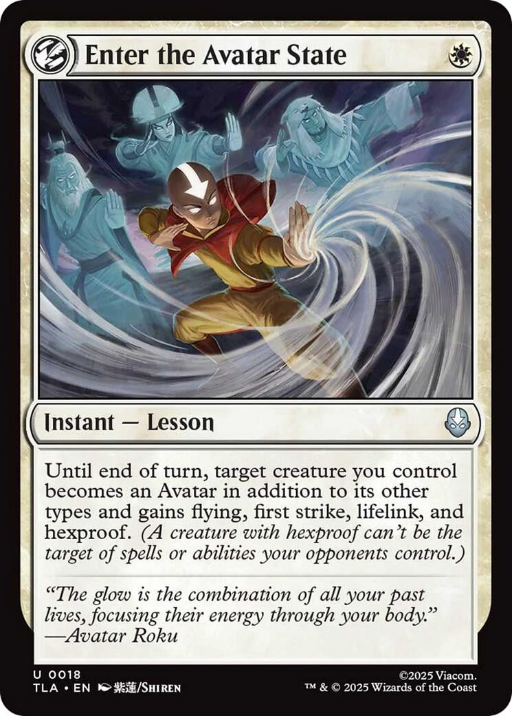 Image for Enter the Avatar State (Avatar: The Last Airbender) (18) - Magic: The Gathering