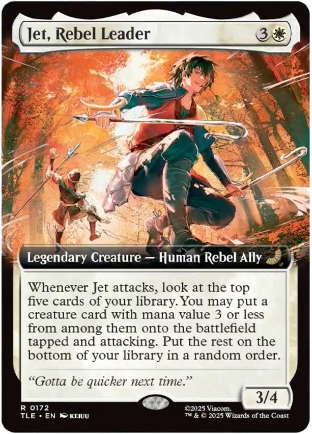 Image for Jet, Rebel Leader (Extended Art) (Avatar: The Last Airbender: Eternal-Legal) (172) - Magic: The Gathering