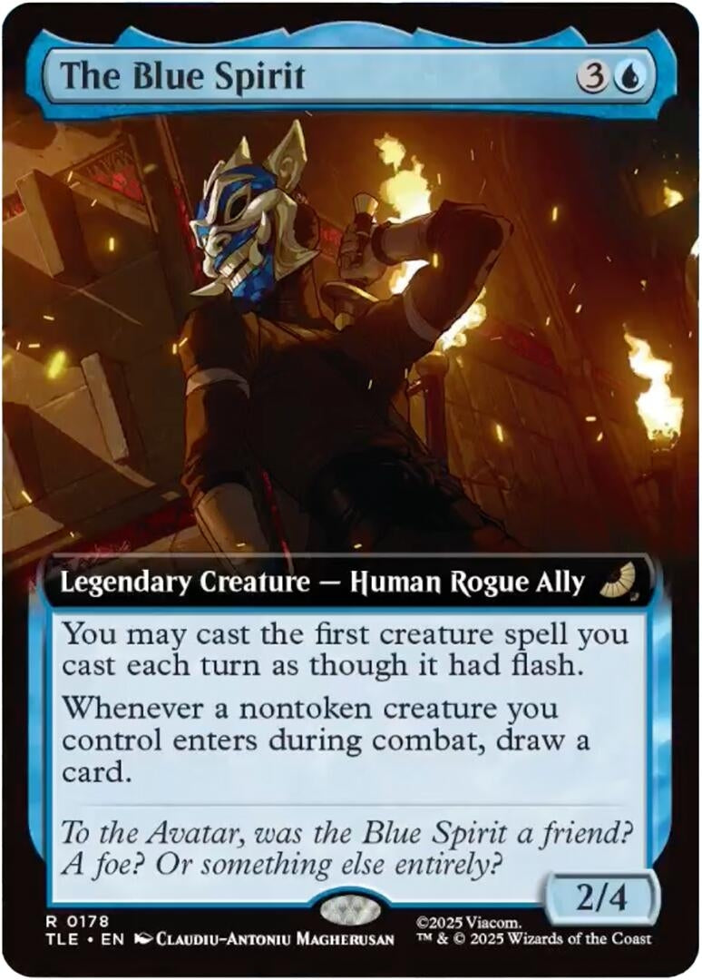 Image for The Blue Spirit (Extended Art) (Avatar: The Last Airbender: Eternal-Legal) (178) - Magic: The Gathering