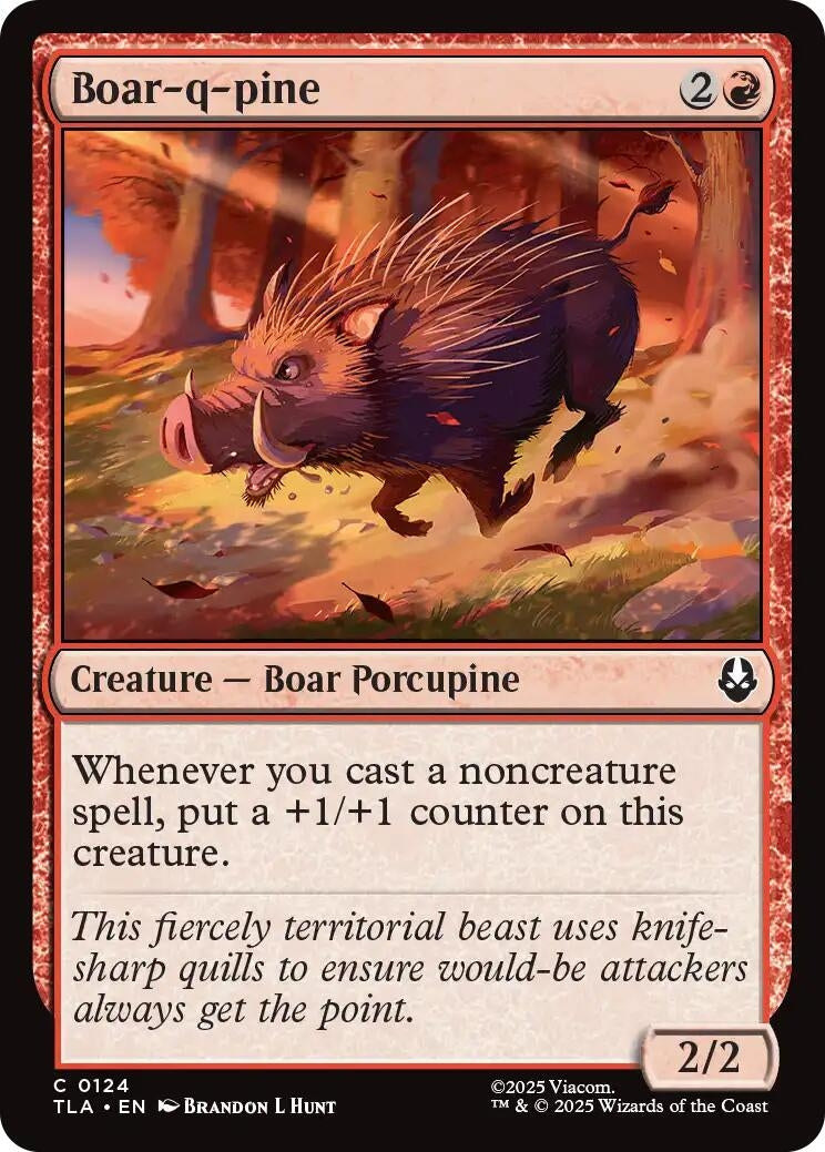 Image for Boar-q-pine (Avatar: The Last Airbender) (124) - Magic: The Gathering