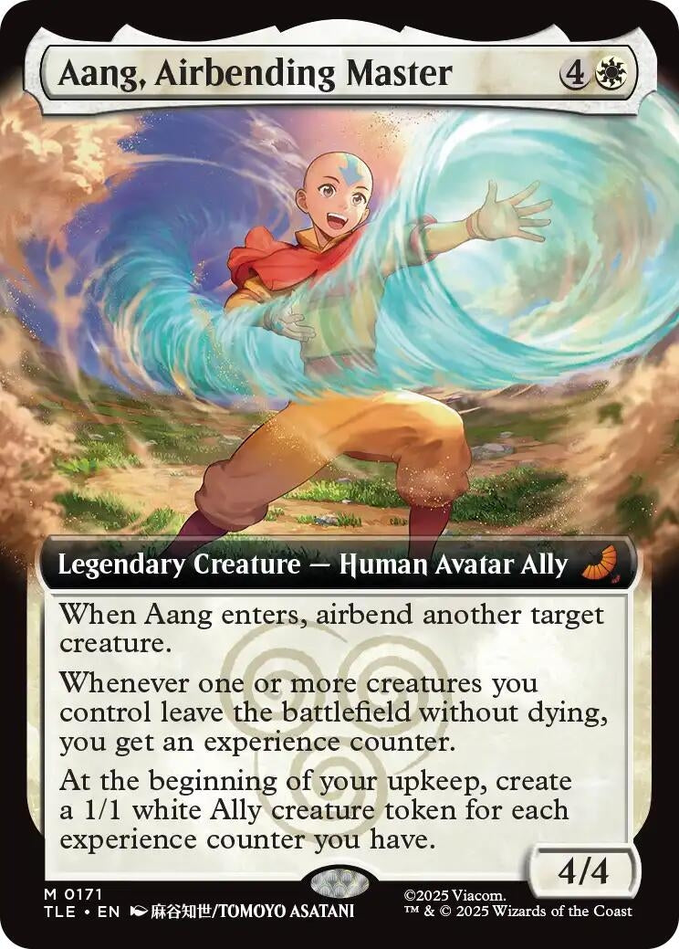 Image for Aang, Airbending Master (Extended Art) (Avatar: The Last Airbender: Eternal-Legal) (171) - Magic: The Gathering