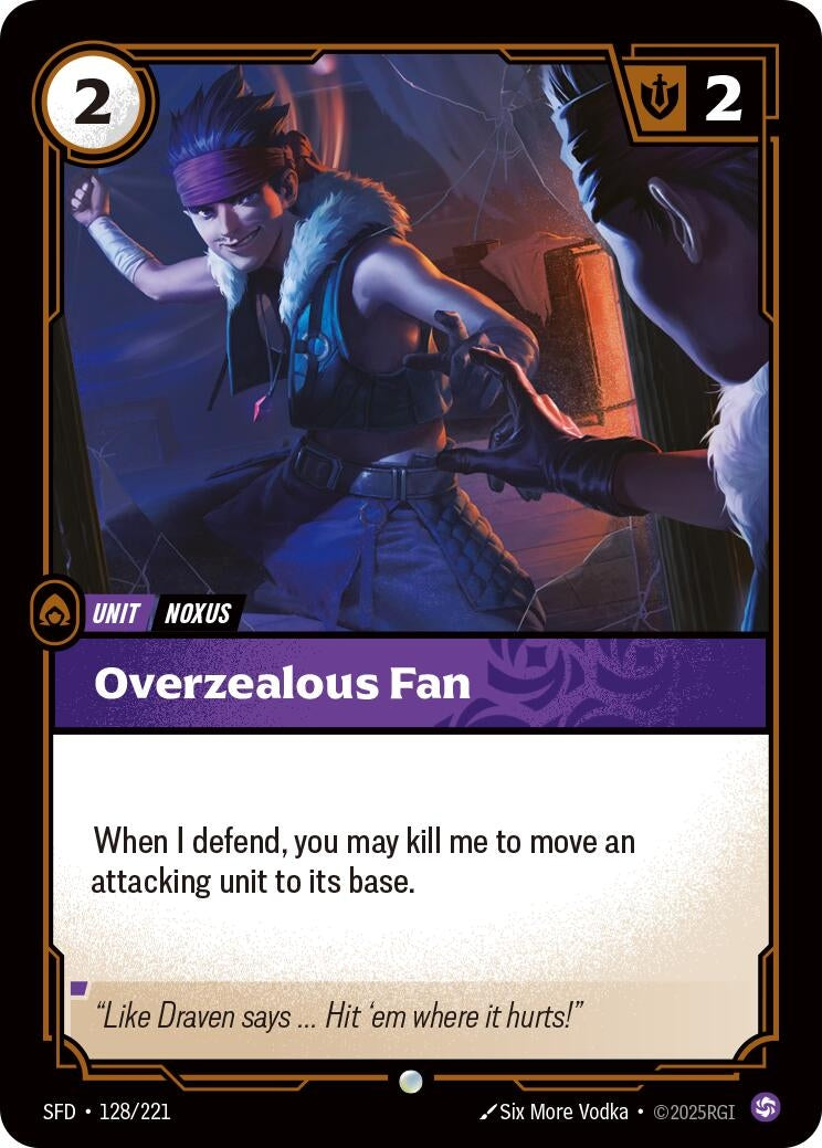 Image for Overzealous Fan (Spiritforged) (128/221) - Riftbound: League of Legends Trading Card Game