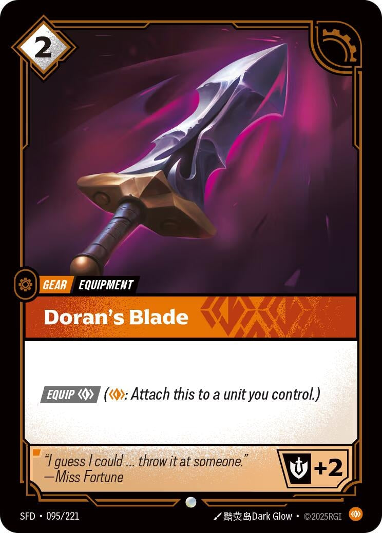 Image for Doran's Blade (Spiritforged) (095/221) - Riftbound: League of Legends Trading Card Game