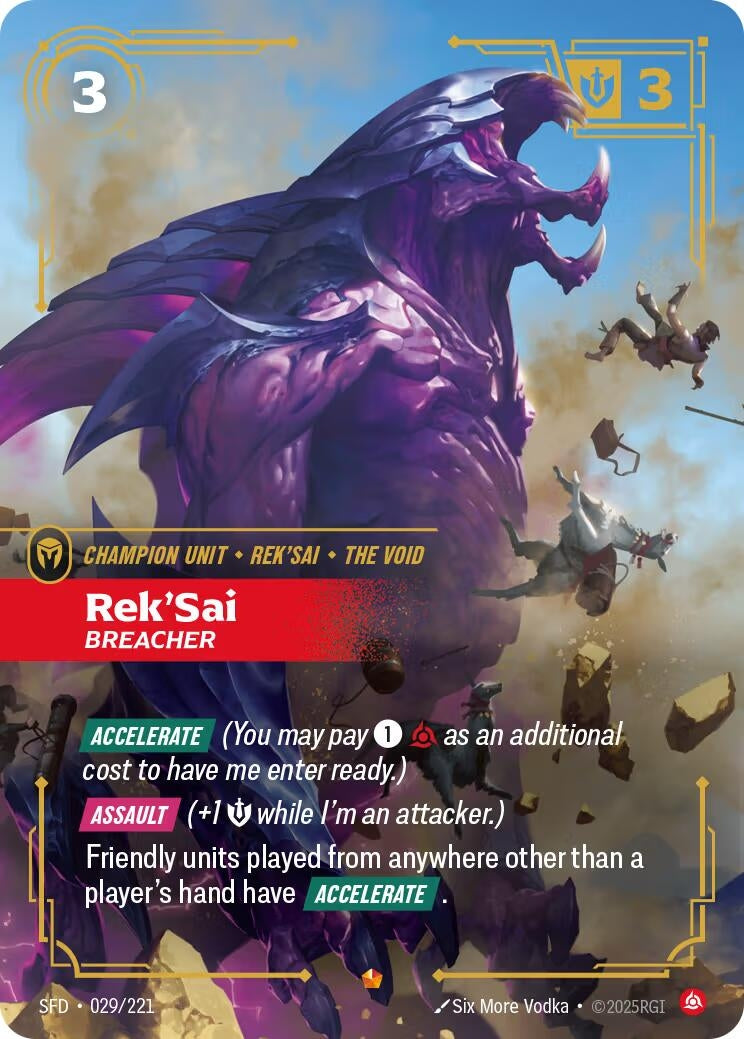 Image for Rek'Sai - Breacher (Spiritforged) (029/221) - Riftbound: League of Legends Trading Card Game