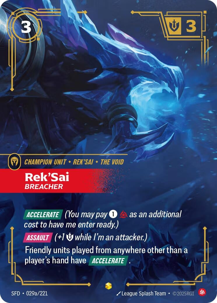 Image for Rek'Sai - Breacher (Alternate Art) (Spiritforged) (029a/221) - Riftbound: League of Legends Trading Card Game