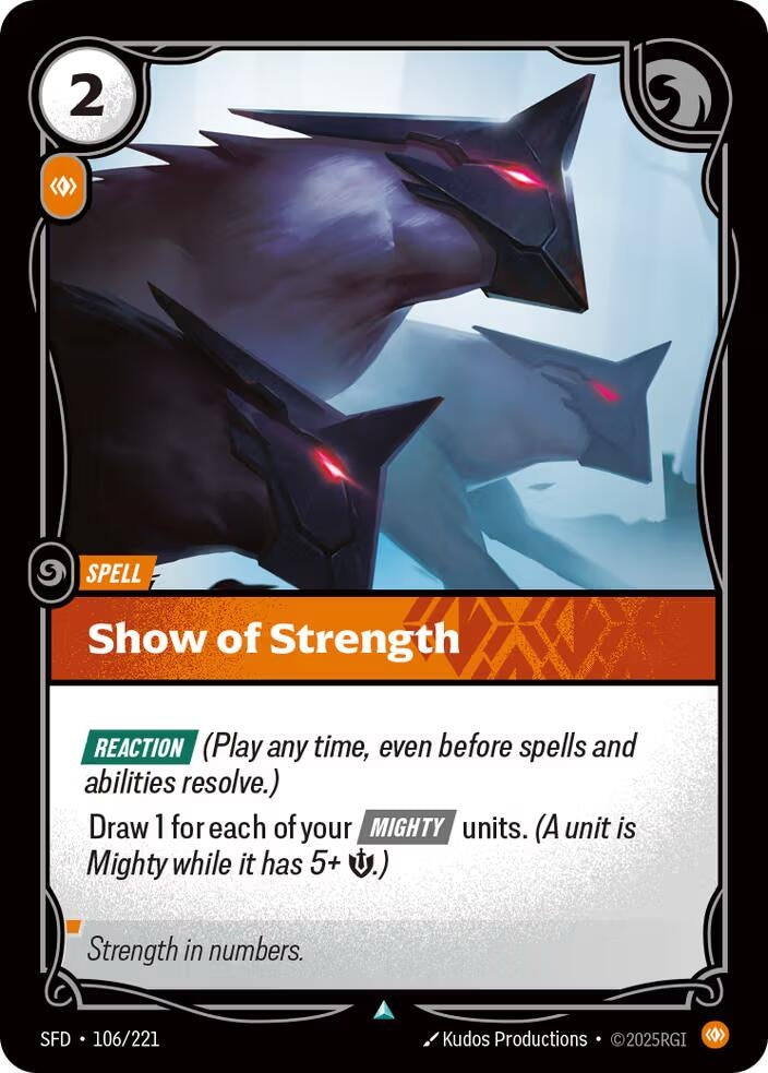 Image for Show of Strength (Spiritforged) (106/221) - Riftbound: League of Legends Trading Card Game