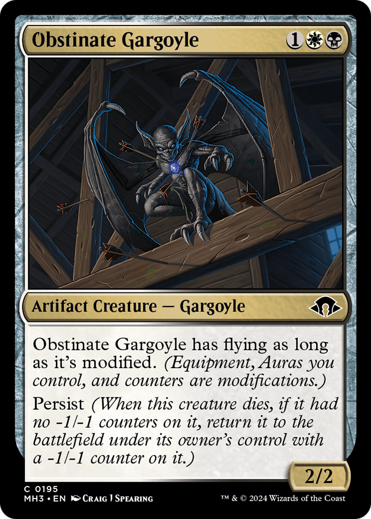 Obstinate Gargoyle (195) (MH3)