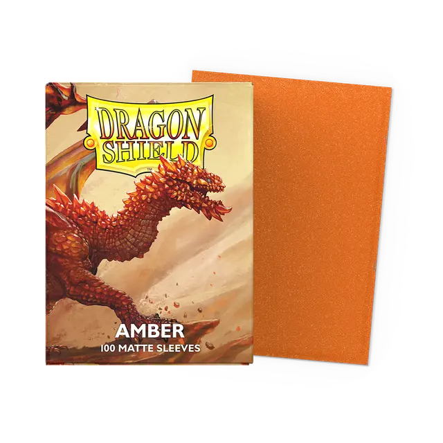 Dragon Shield Matte Sleeve - Amber ‘Rav’ 100ct