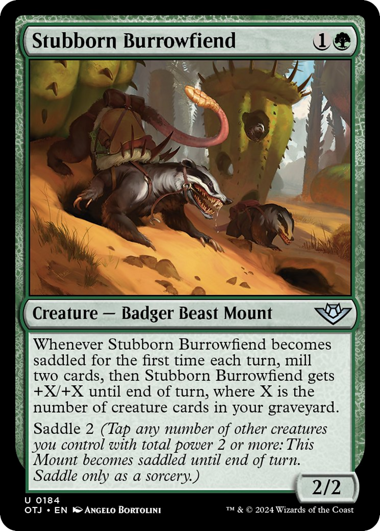 Stubborn Burrowfiend (184) (OTJ)