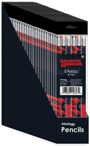 Dungeons and Dragons - 6pack of Pencils