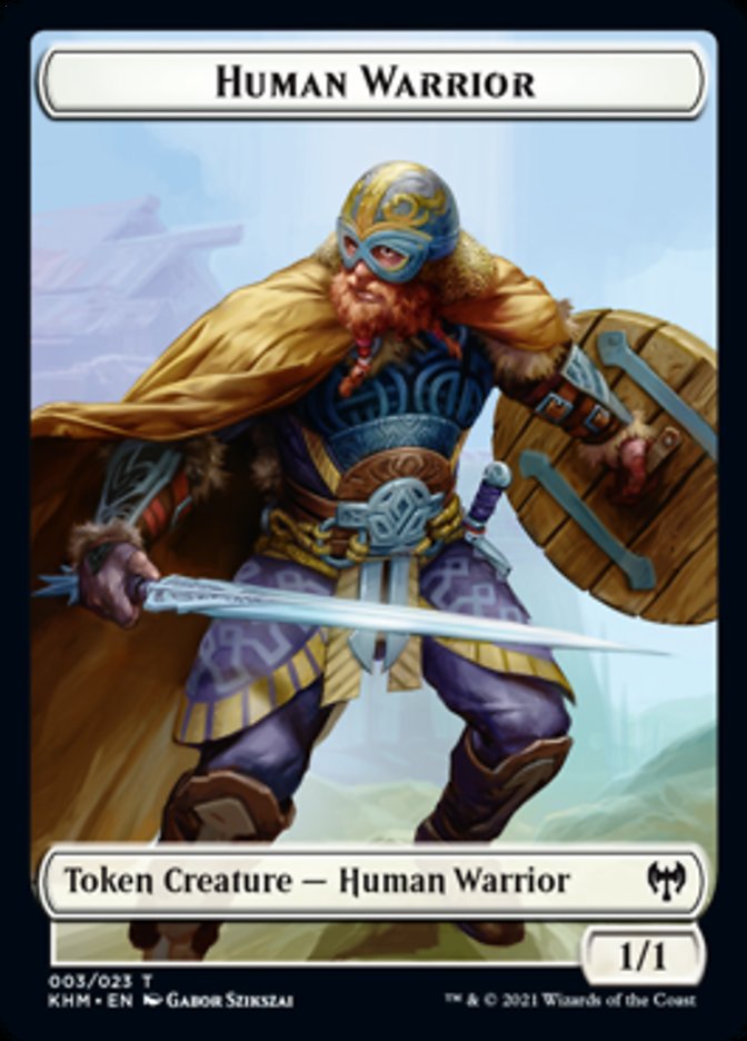 Human Warrior Token (3) (KHM)