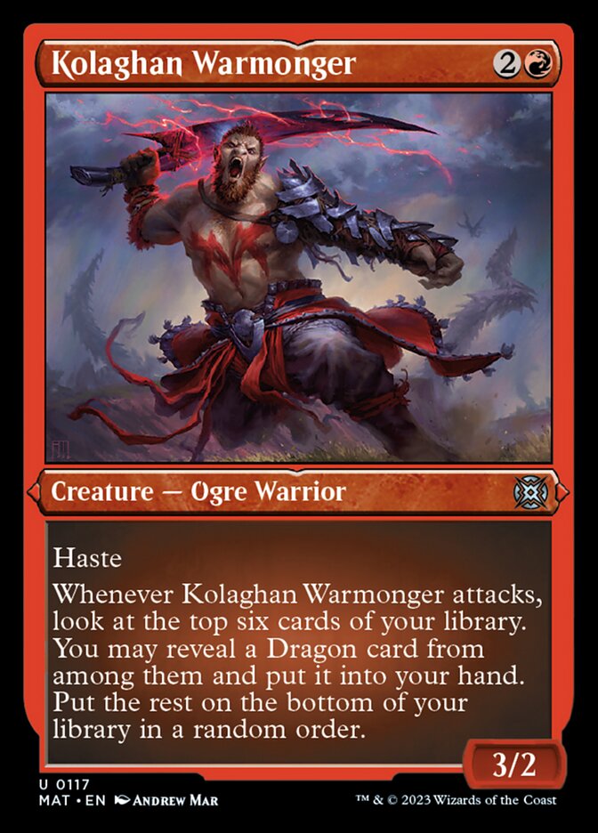Kolaghan Warmonger (Foil Etched) (117) (MAT)