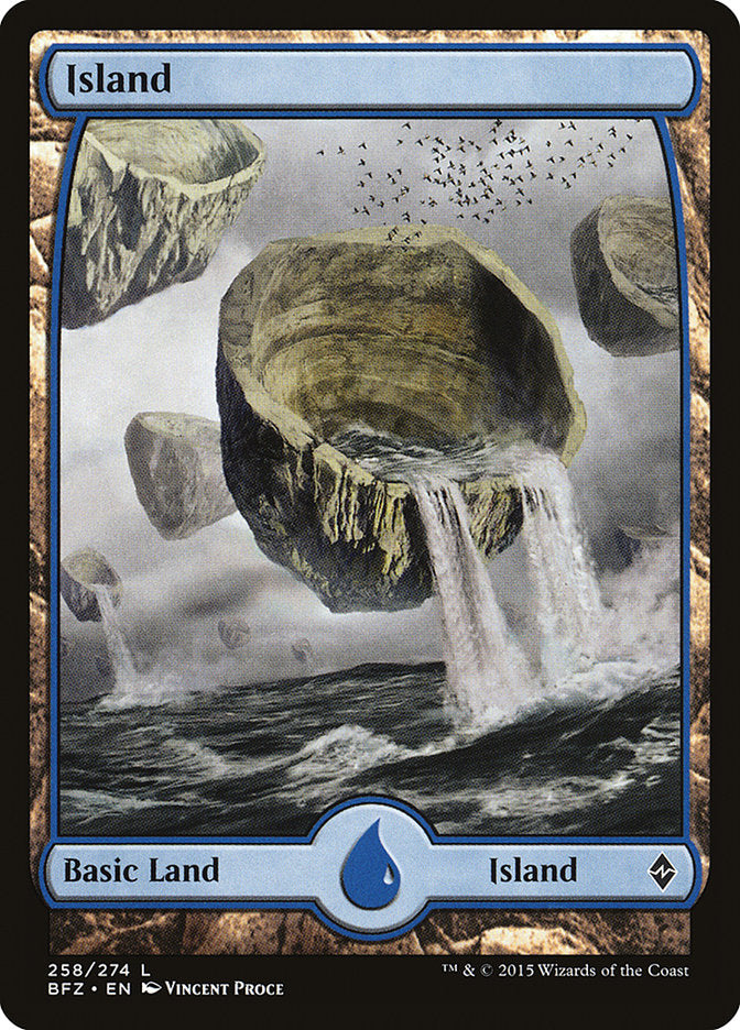 Island (258) - Full Art (258) (BFZ)