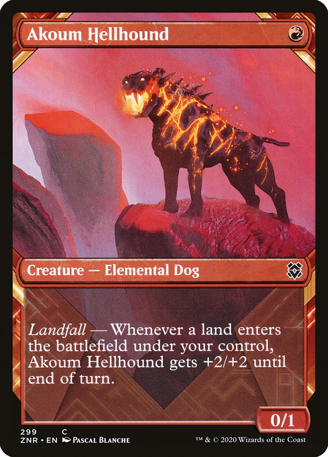 Akoum Hellhound (Showcase) (299) (ZNR)