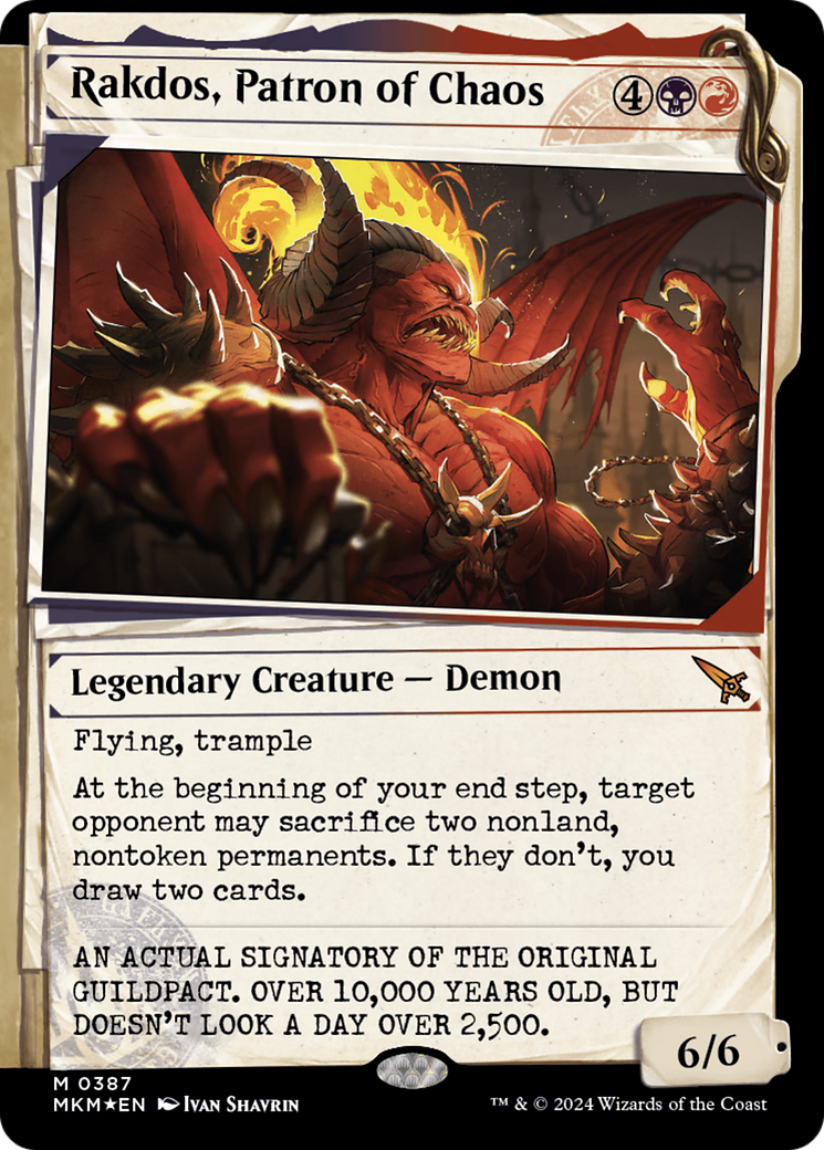 Rakdos, Patron of Chaos (Showcase) (Invisible Ink) (387) (MKM)