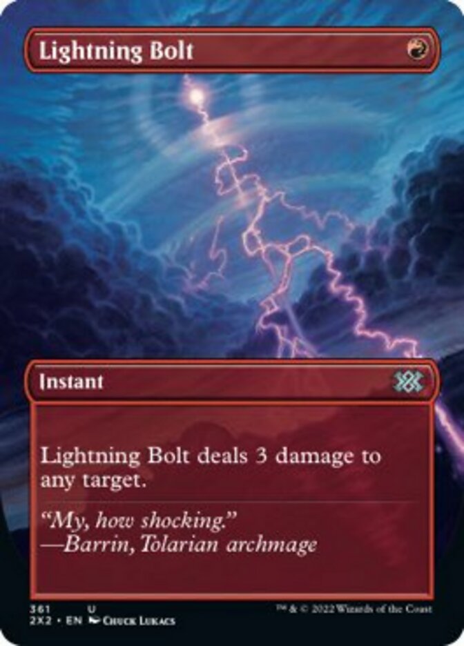 Lightning Bolt (Borderless) (361) (2X2)