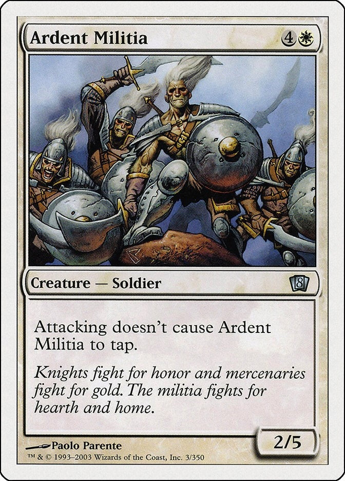 Image for Ardent Militia (3) (8ED) - Magic: The Gathering