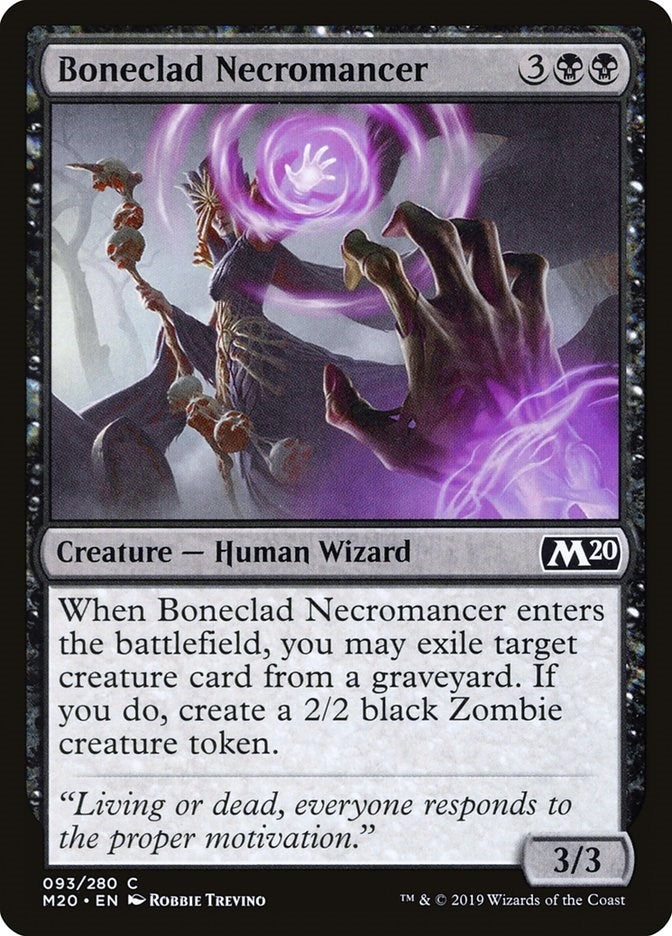 Image for Boneclad Necromancer (93) (M20) - Magic: The Gathering
