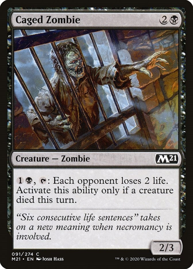 Image for Caged Zombie (91) (M21) - Magic: The Gathering