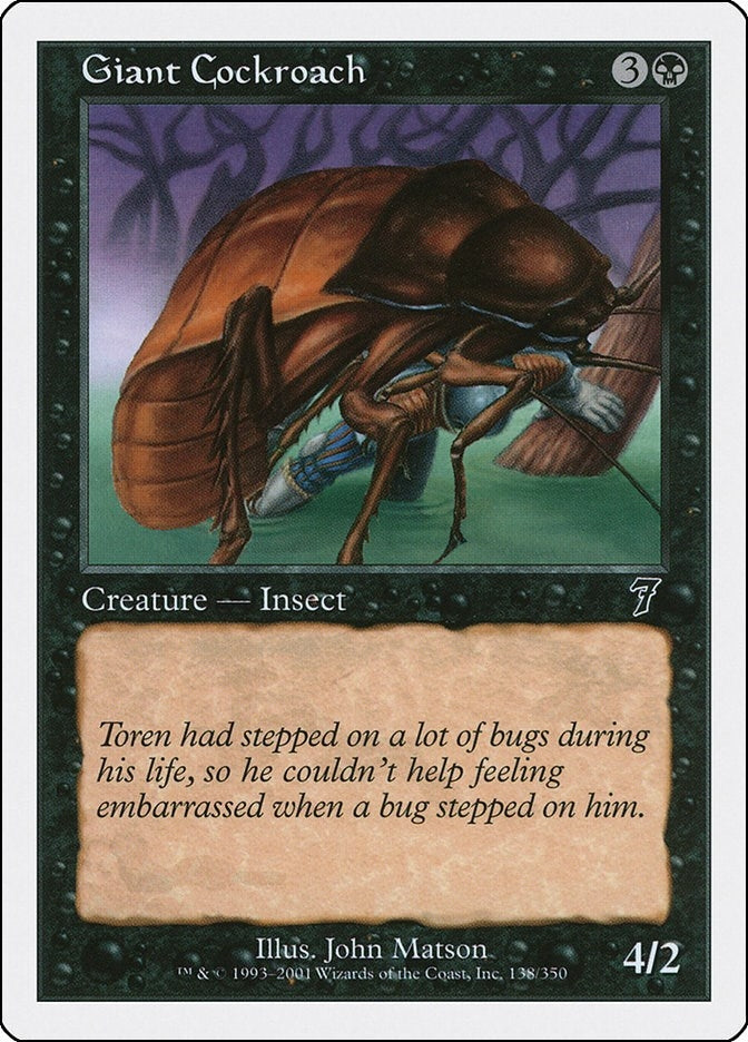 Image for Giant Cockroach (138) (7ED) - Magic: The Gathering