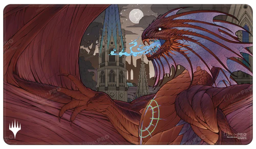 March of the Machine Aftermath Niv-Mizzet, Supreme White Stitched Standard Gaming Playmat