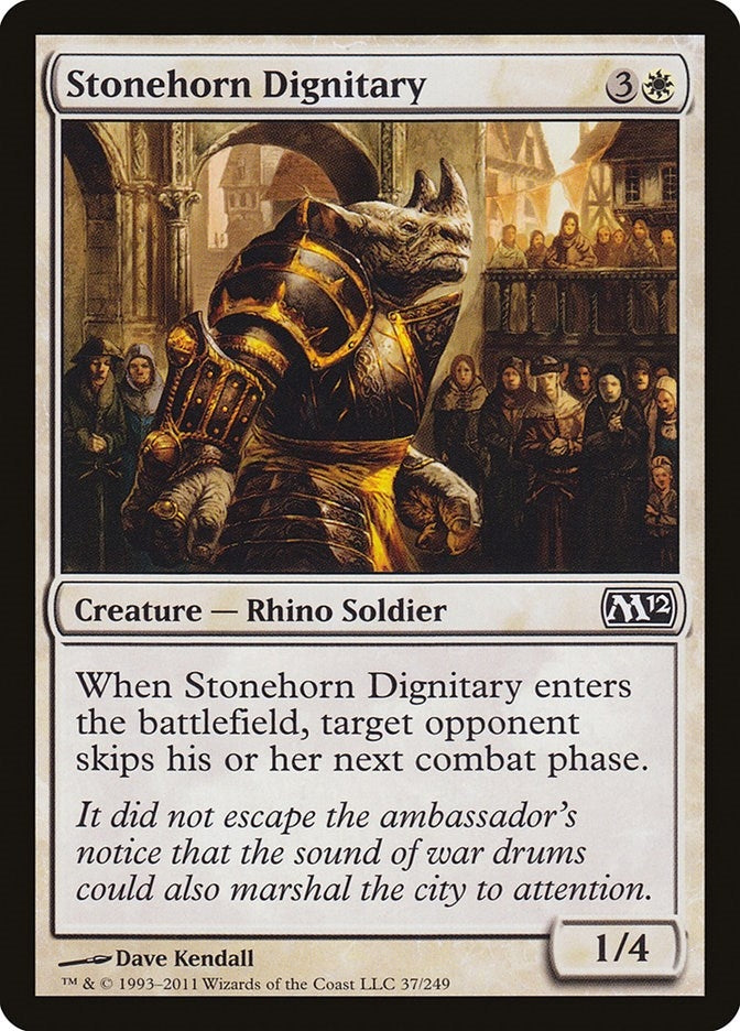 Image for Stonehorn Dignitary (37) (M12) - Magic: The Gathering