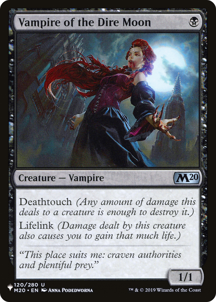 Vampire of the Dire Moon [The List]