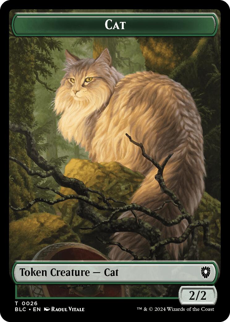 Cat // Beast (025) Double-Sided Token [Bloomburrow Commander Tokens]