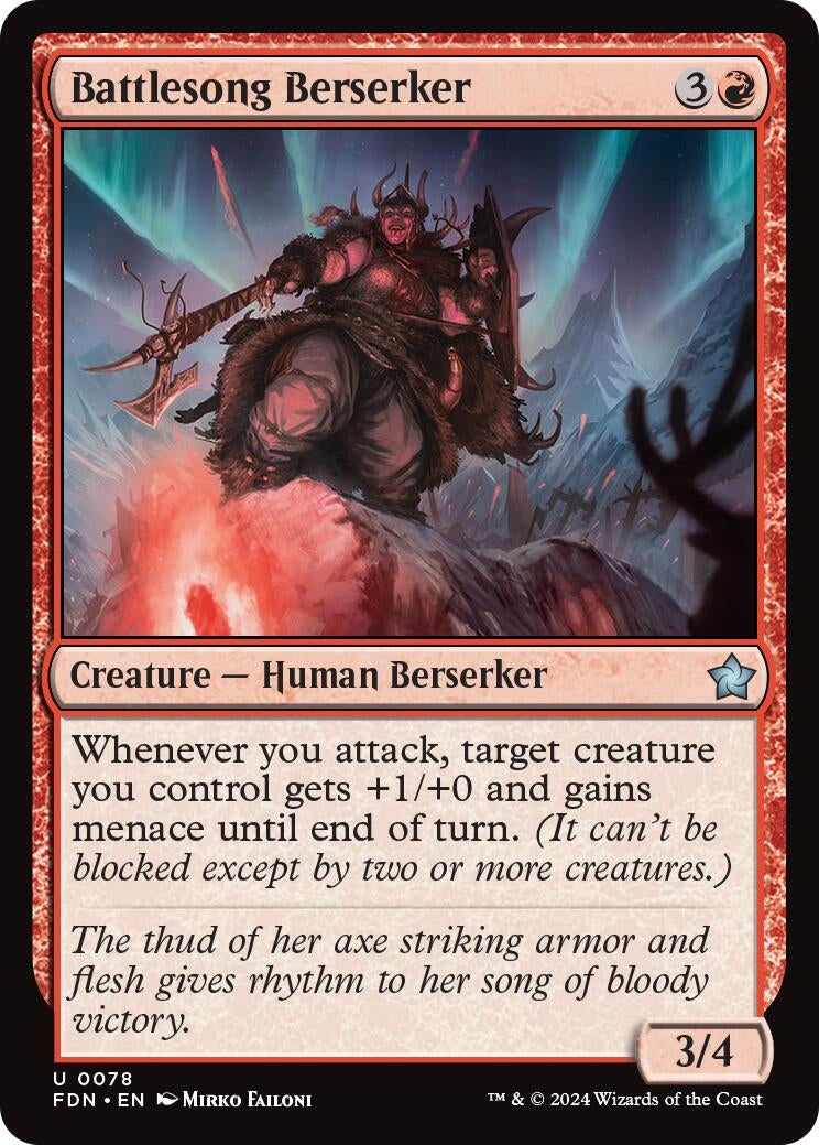 Image for Battlesong Berserker (Foundations) (78) - Magic: The Gathering