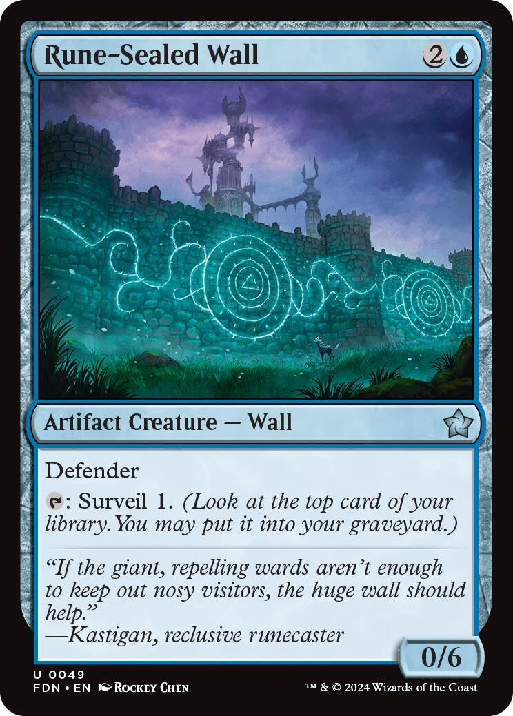 Image for Rune-Sealed Wall (49) (FDN) - Magic: The Gathering