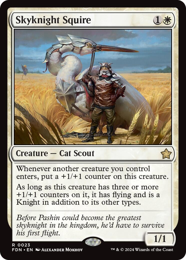 Image for Skyknight Squire (23) (FDN) - Magic: The Gathering