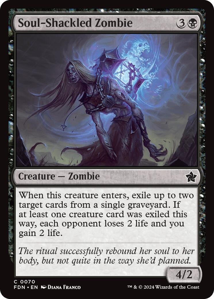 Image for Soul-Shackled Zombie (70) (FDN) - Magic: The Gathering