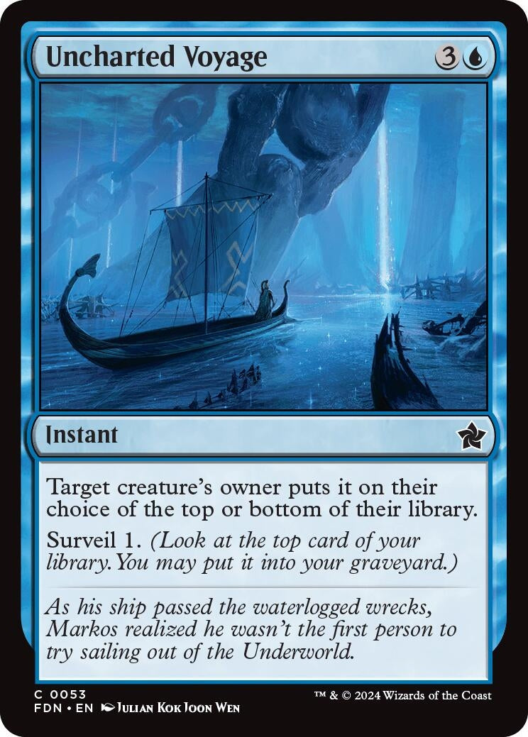 Image for Uncharted Voyage (53) (FDN) - Magic: The Gathering