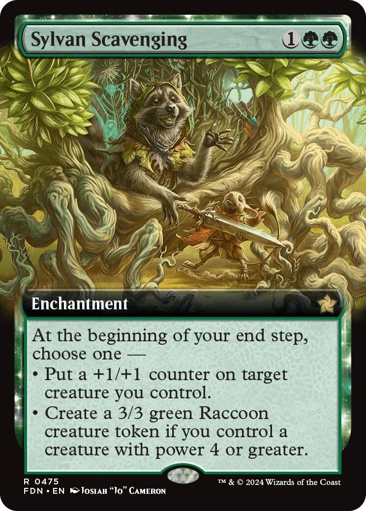 Image for Sylvan Scavenging (Extended Art) (475) (FDN) - Magic: The Gathering