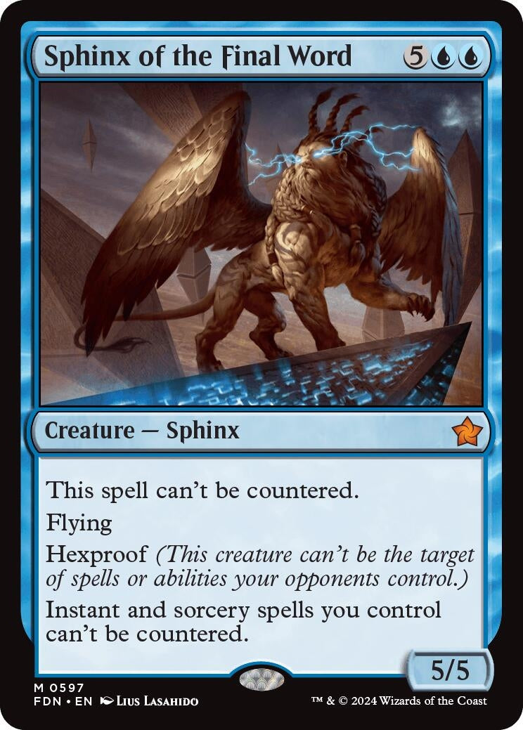 Image for Sphinx of the Final Word (597) (FDN) - Magic: The Gathering