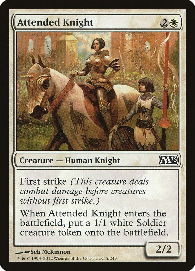 Image for Attended Knight (5) (M13) - Magic: The Gathering