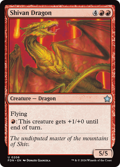 Shivan Dragon (206) (FDN)