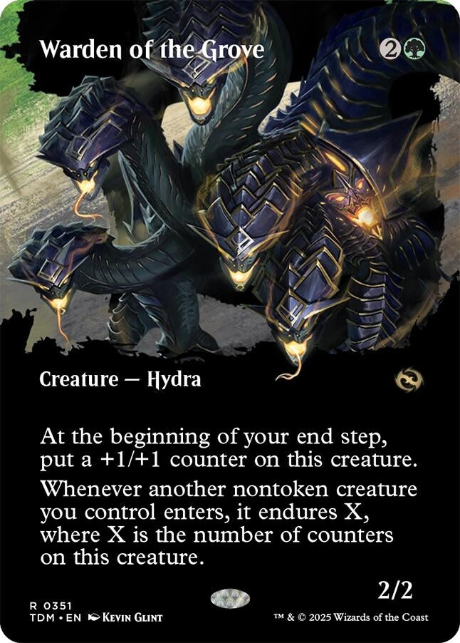 Image for Warden of the Grove (Borderless) (351) (TDM) - Magic: The Gathering