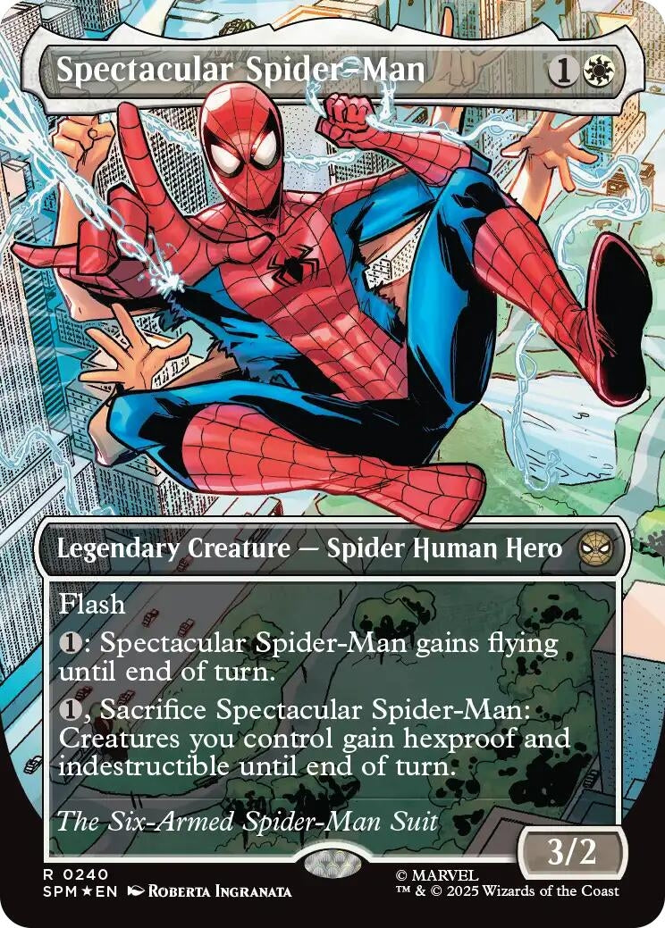 Image for Spectacular Spider-Man (0240) (Borderless) (Textured Foil) (240) (SPM) - Magic: The Gathering