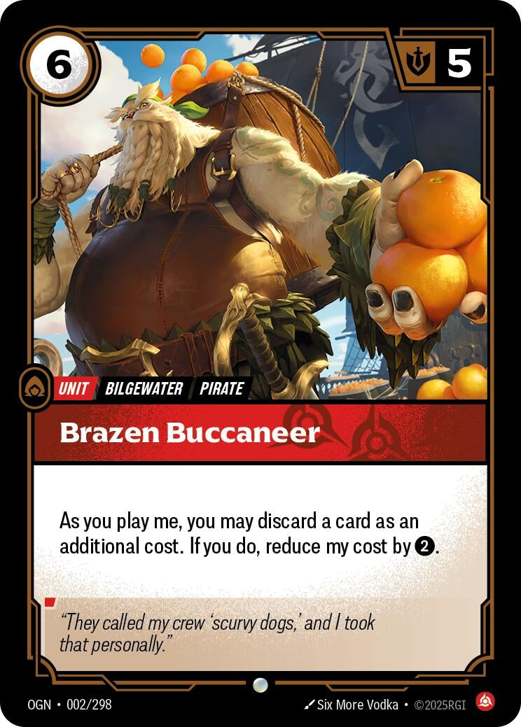 Image for Brazen Buccaneer (002/298) (OGN) - Riftbound: League of Legends Trading Card Game