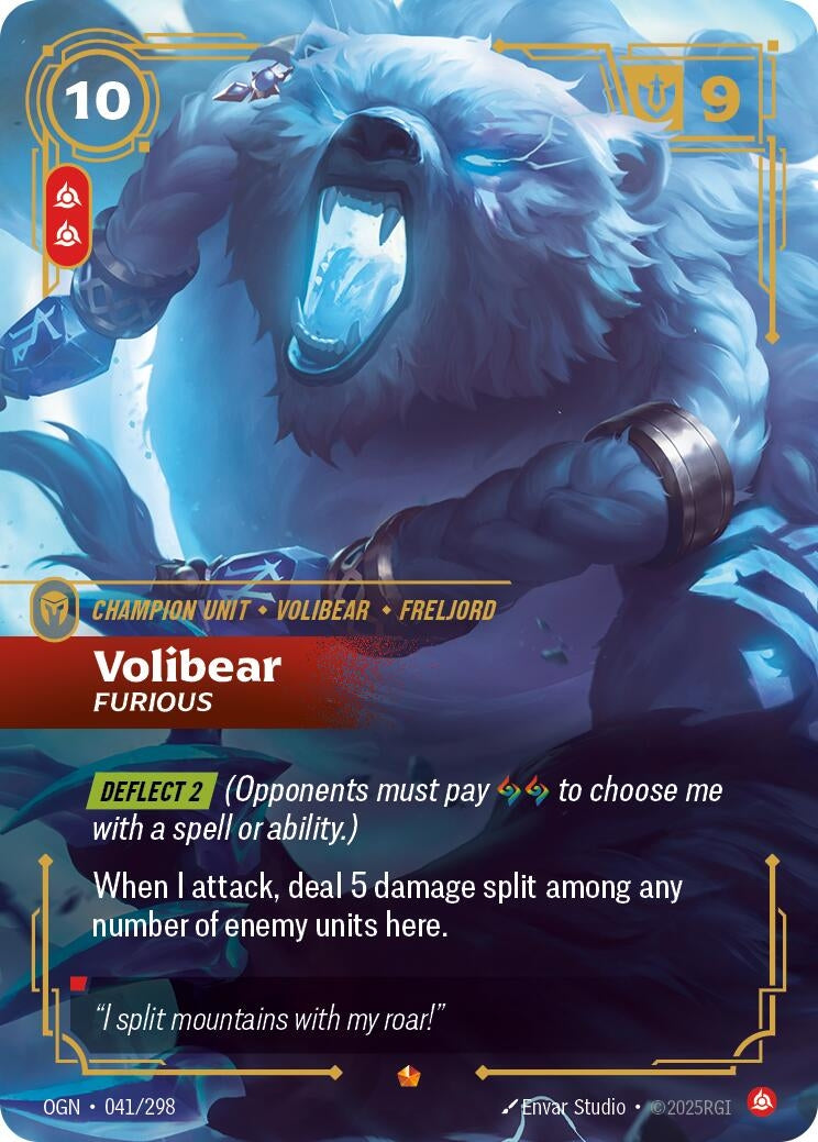 Image for Volibear - Furious (041/298) (OGN) - Riftbound: League of Legends Trading Card Game