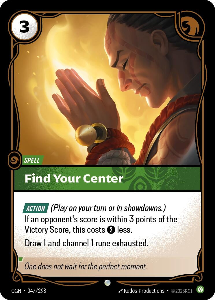 Image for Find Your Center (047/298) (OGN) - Riftbound: League of Legends Trading Card Game