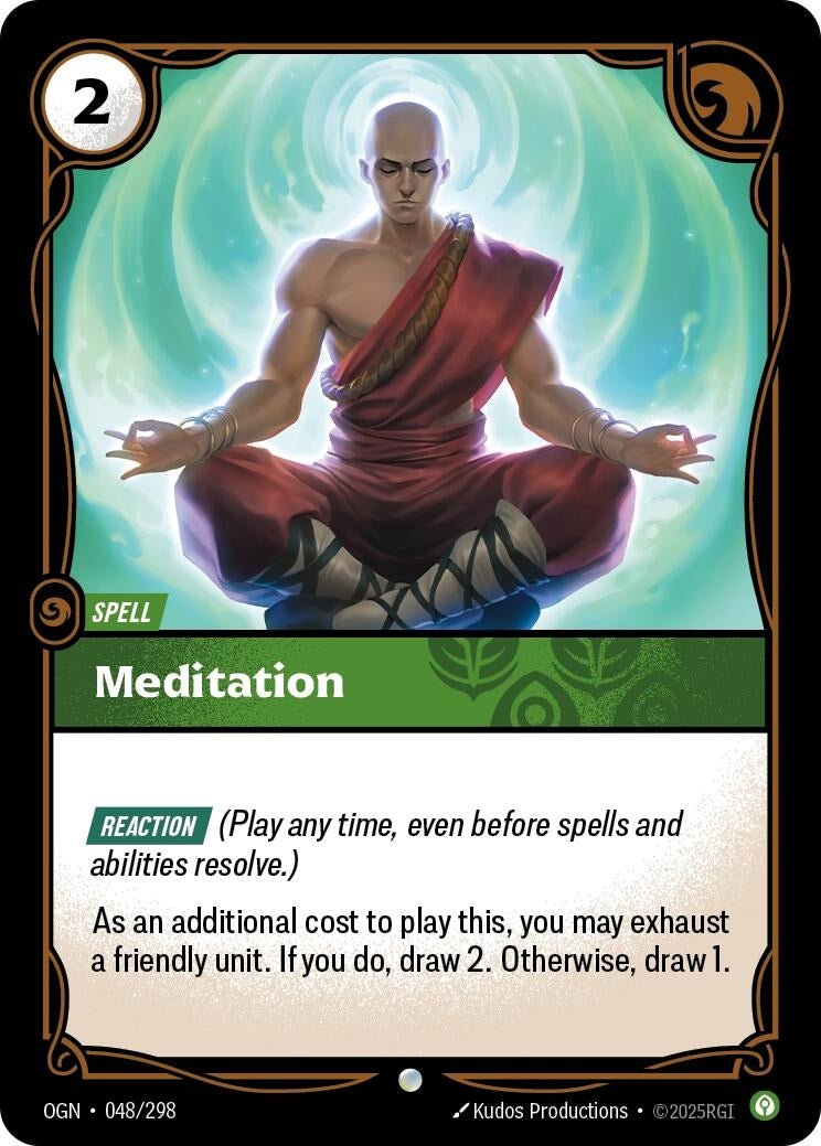 Image for Meditation (048/298) (OGN) - Riftbound: League of Legends Trading Card Game