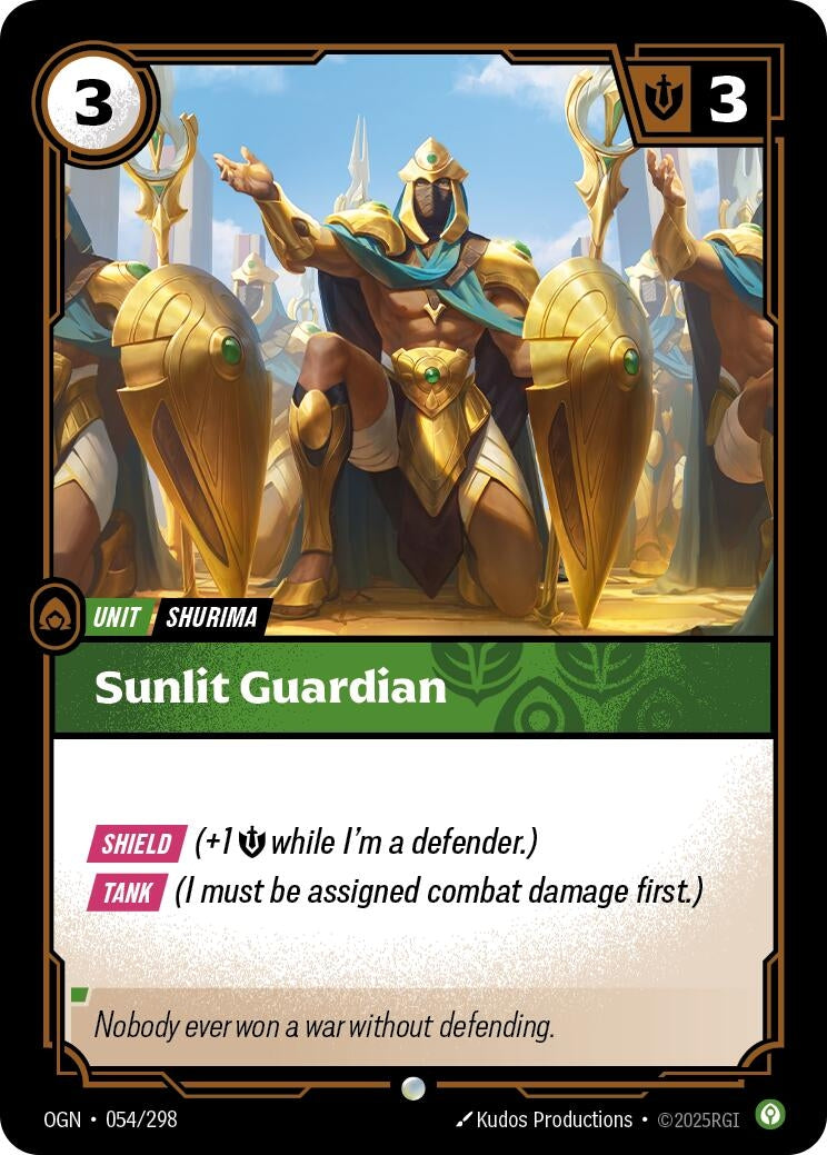 Image for Sunlit Guardian (054/298) (OGN) - Riftbound: League of Legends Trading Card Game