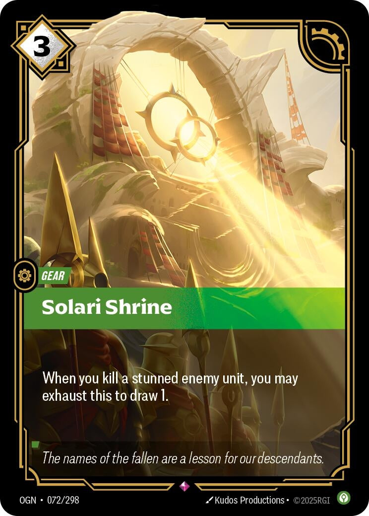 Image for Solari Shrine (072/298) (OGN) - Riftbound: League of Legends Trading Card Game